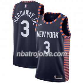 Män New York Knicks Tröja Tim Hardaway Jr 3 2018-19 Nike City Edition Navy Swingman